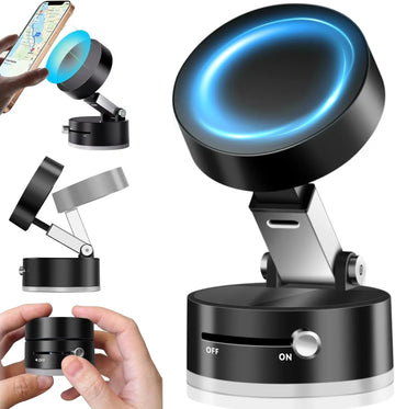 Foldable Magnetic Suction Cup Phone Holder with 360° Rotation