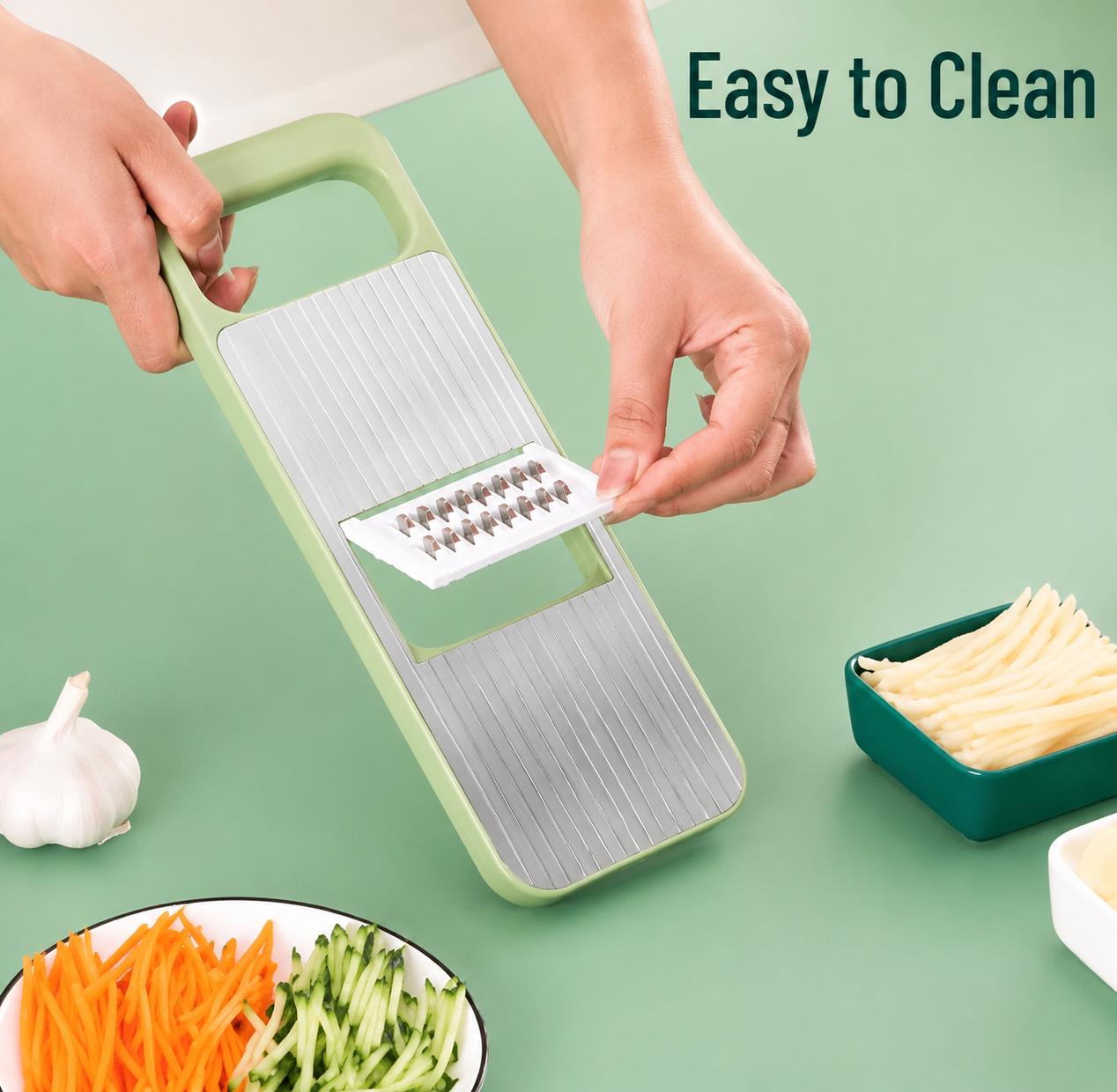 5 in 1 Vegetable Cutter and Slicer – Multifunctional Stainless Steel Slicer for Quick & Easy Food